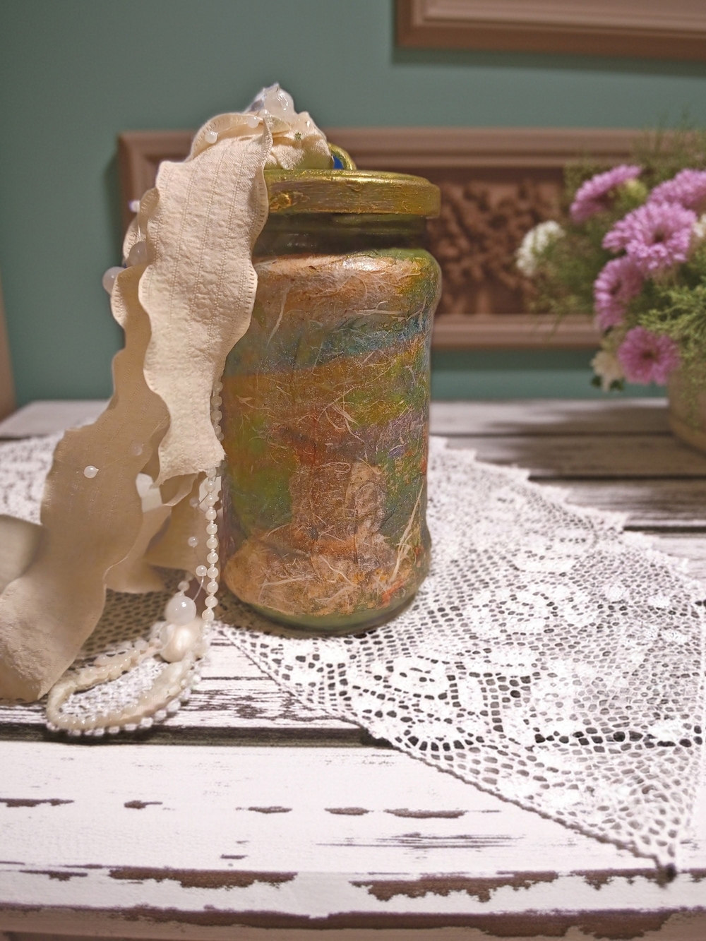 Handcrafted Multicolor Decorative Jar - Home Accents